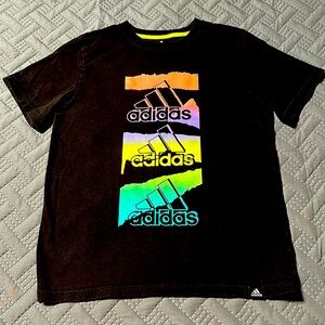 Adidas Boys Black Tee, EUC, Size Small (8)